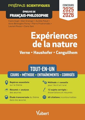Expériences de la nature - Épreuve de français-philosophie - Prépas scientifiques - Concours 2025-2026
